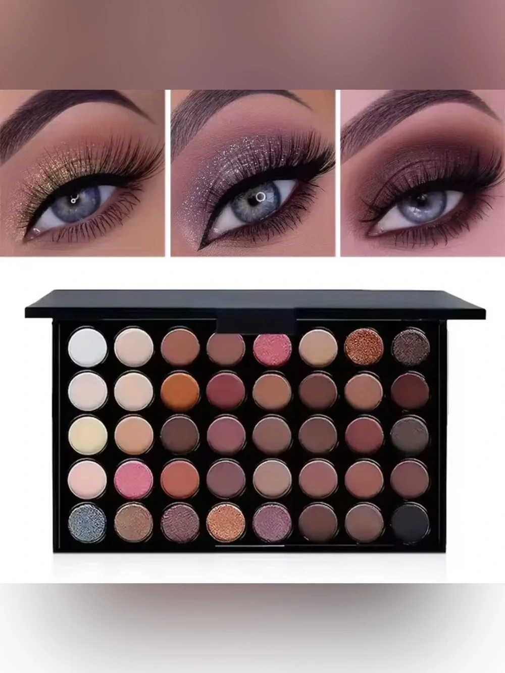 Neutral Nude & Pink Eyeshadow Palette - 35 Shade Matte and Shimmer Set
